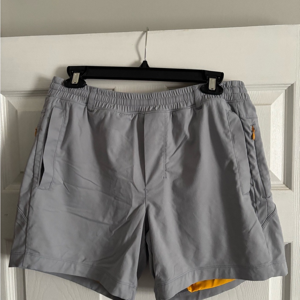 Birddogs Gray Shorts with Vibrant Yellow Lining